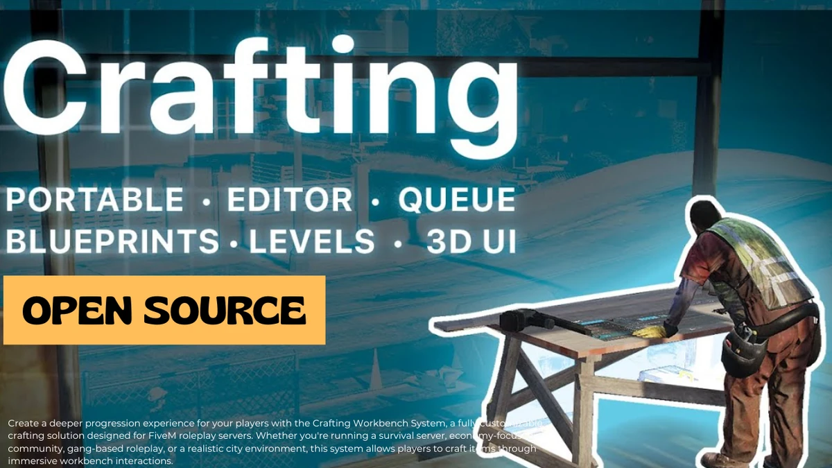 Advanced Crafting Workbench System FiveM | Open Source Crafting Script
